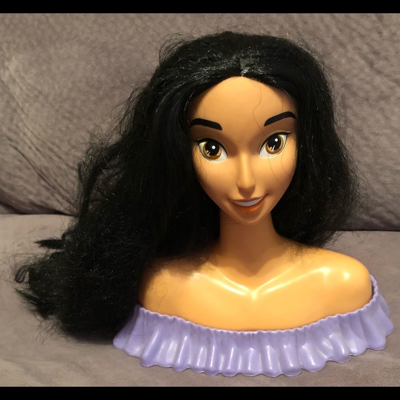 Vintage Princess Jasmine Bust Statue Hair Style- With Brushes - Picture 2 of 11